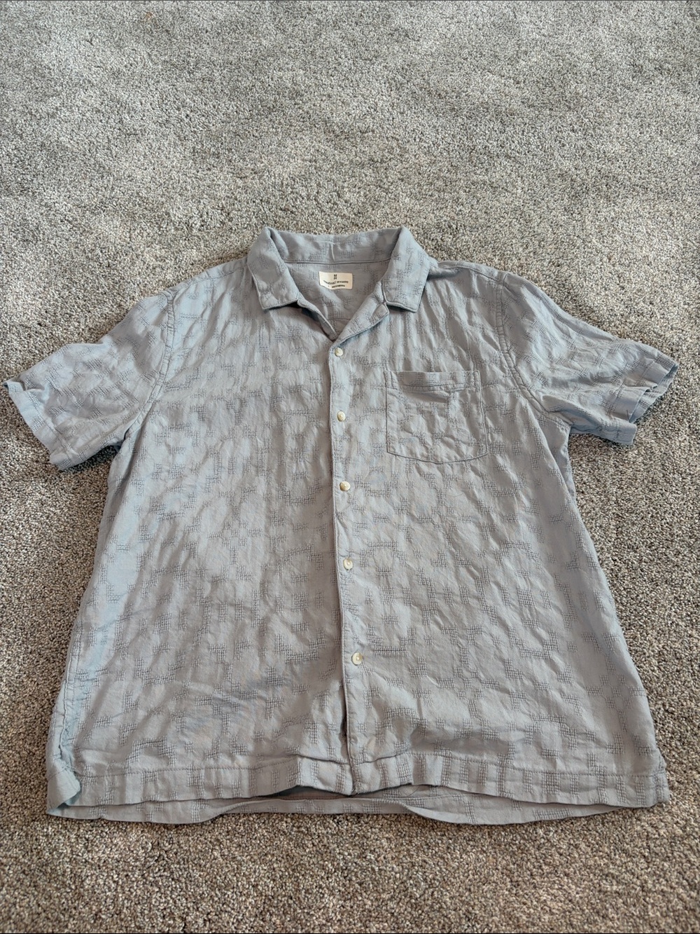 2 for $15 Light Gray Short-Sleeve Button-Up Shirt